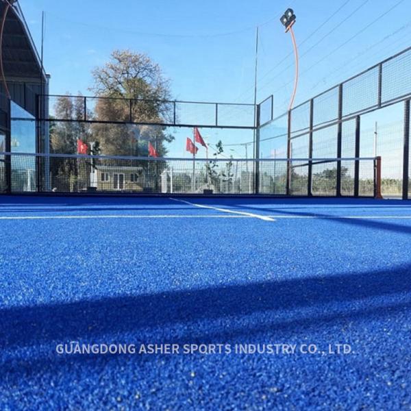 Quality Standard Outdoor Padel Court , Weatherproof Synthetic Grass Tennis Court for sale