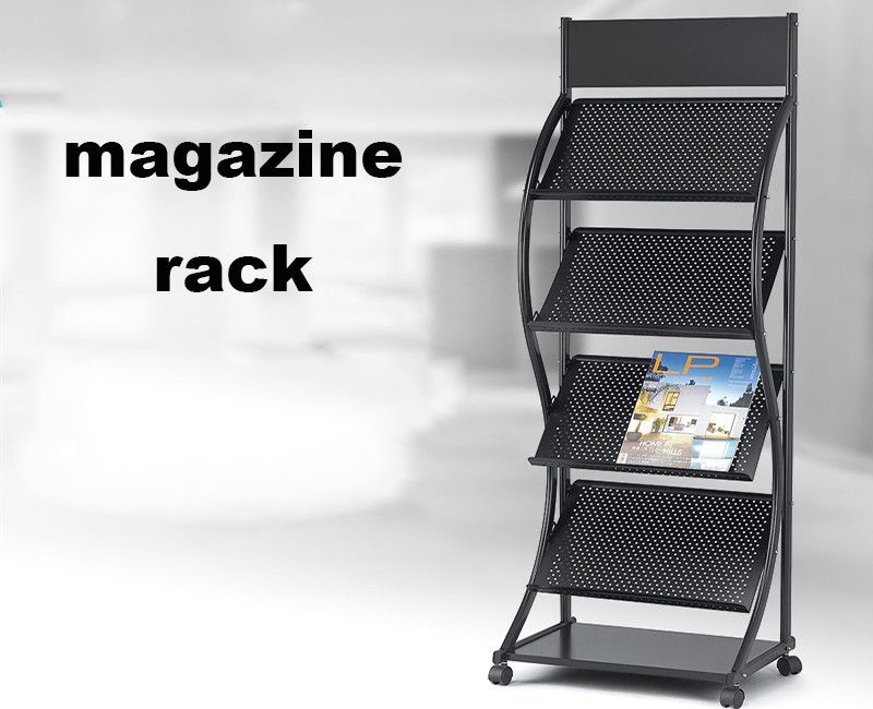 China Brochure Magazine Display Shelf , Portable Brochure Display Stands With Logo Design factory