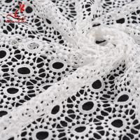 Quality African Style Guipure Water Soluble Lace 100% Polyester Milk Silk Embroidered for sale