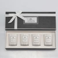 China Birthday Gift Home Decoration Scented Soy Wax Candle Set With Luxury Ribbon Box factory