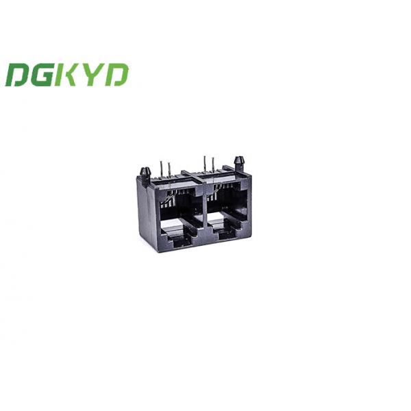 Quality RJ11 Plastic Black 6p6c Network Port Socket Without Transformer for sale