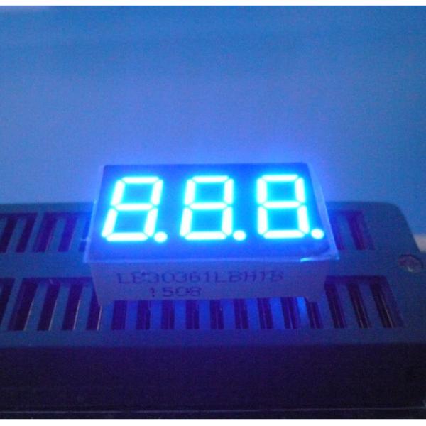 Quality 0.36 Inch Numeric LED Display , Blue 3 dight 7 Segment Led Display 80mcd - 100mcd for sale
