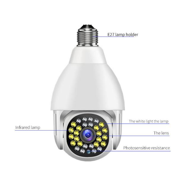 Quality 5G Wifi Smart Outdoor Light Bulb Security Camera Panoramic 360 Degree for sale