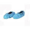 China Non Slip Disposable Shoe Covers Blue Color Pe Fluid Proof Automatic factory