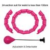 China ABS Pink Hula Hoop Ring For Adults Weighted Digital Sport Yoga Fitness Ring factory