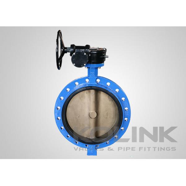 Quality Large Rubber Lined Ductile Iron Butterfly Valve Concentric Gear Operation for sale
