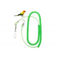 China Green Wire Coil Parrot Climbing Rope TPU With Snap One End / Pin Holder One End factory
