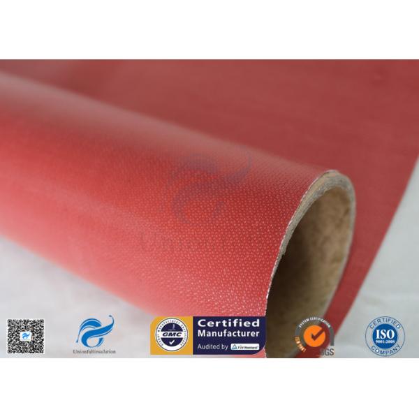 Quality 1000mm Wide 50m Long 40/40g Double - Sided Red Silicone Coated Fiberglass Fabric for sale