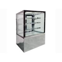 China Openable Front Flat Glass 3 Shelves refrigerated Bakery Square Display Cases factory