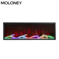 China 1840mm Fully Recessed Electric Fireplace 120V LED Display 6 Colors factory