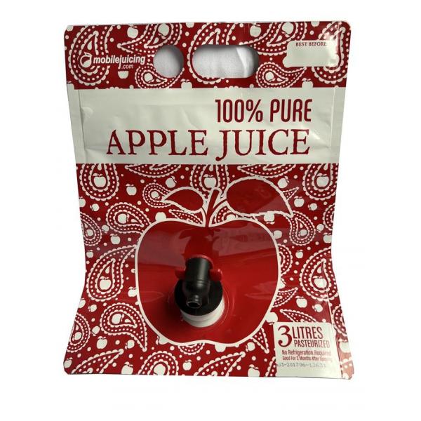 Quality NY Material Bag In Box Liquid Packaging Bib With Spout For Apple Juice for sale