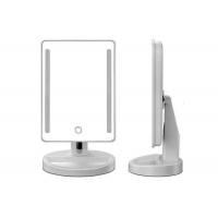 China High Definition Makeup Mirror 180° Rotation LED Magnifying Mirror With Touch Screen Dimming for sale