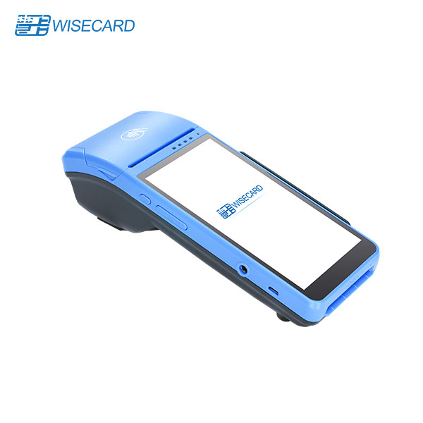 Quality Blue Smart POS Terminal , 5.5 Inch Handheld Mobile POS Terminal for sale