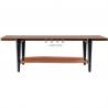 China Rectangle Solid Wood Leather Modern Italian Coffee Table factory