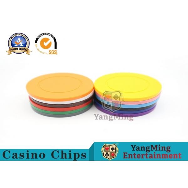 Quality Lightweight ABS Hotstamping Logo Dice Poker Chip / Colorful Roulette Poker Chips for sale