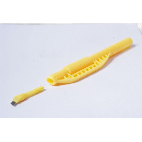 Quality Disposable manual tattoo pen in professinal , yellow Microshading Handpiece and for sale
