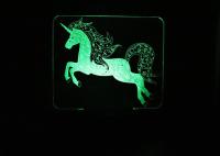 China 4.5~5V 3D LED Illusion Lamps Child Gifts Age 2 Unicorn For Christmas New Year factory