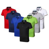 China Silk Cotton Custom Embroidered Polo Shirts Athletic Stretch Moisture Wicking factory