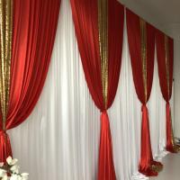 China New Design Wedding Backdrop Party Decoration Curtains Cross Valance High Quality Wedding Backdrop factory