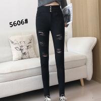 China S-5XL Custom Lady Skinny Denim Pants Slim High Waist Jeans factory