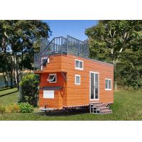 China Light Steel Frame Prefab Tiny House On Wheels With Small Terrace For Sale And For Rent factory