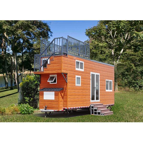 Quality Light Steel Frame Prefab Tiny House On Wheels With Small Terrace For Sale And For Rent for sale