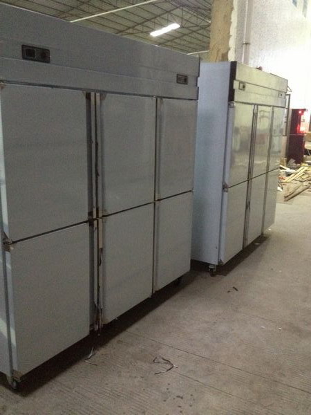 Quality Commercial Stainless Steel Upright Freezers 6 Doors For Restaurant Factory for sale