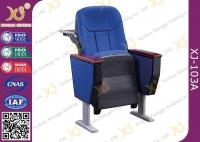 China Soild Wood Auditorium Theater Seating With Back Writing Pad / Aluminum Alloy Legs factory