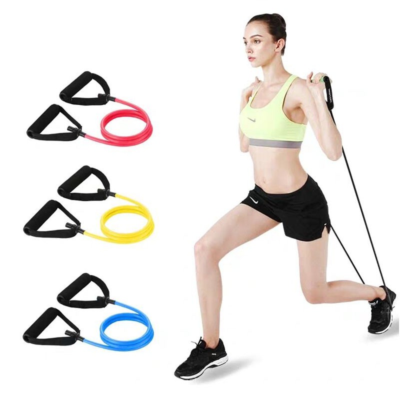 China TPE 120cm Yoga Pull Rope Pull Rope Elastic Resistance Bands Door Anchor factory