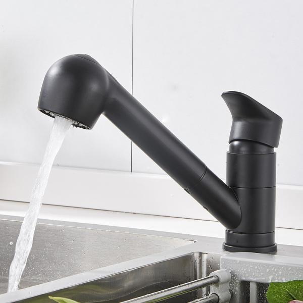 Quality Explosionproof Black Single Faucet Lavatory Sink Faucet For Home Washbasin for sale