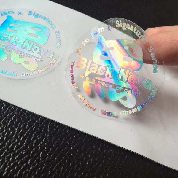 Quality Laser Anti Counterfeiting Labels Scratch Coating Anti Fake Sticker Holographic for sale