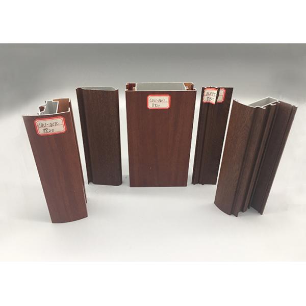 Quality Smooth Wood Finish Aluminium Profiles Alkali Resisting Mechnically Polishing for sale