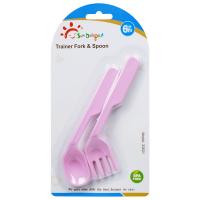 China PP TPE Soft Color Change Fork Baby Feeding Spoon factory