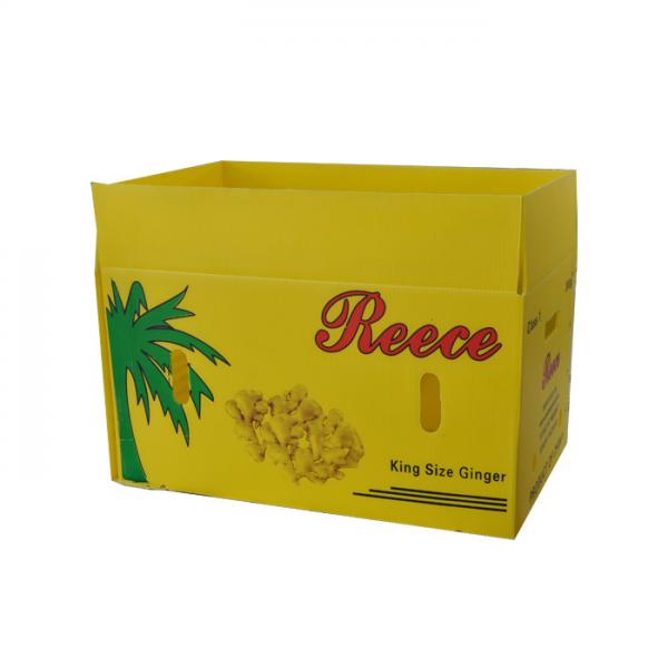 Quality 2mm 3mm Plastic Corrugated Foldable Boxes Coroplast Storage Boxes Yellow for sale
