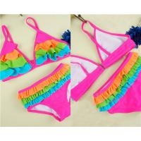 China Stretchable Mermaid Tail Swimsuit Toddler With Lovely Colorful Ruffles factory