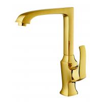 Quality SABS Light Gold Kitchen Mixer Faucet 1 Handle Deck Mounted Sink Mixer Tap for sale