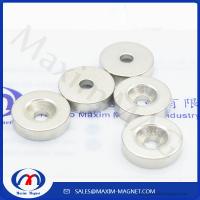 China Neodymium disc magnets with countersunk holes factory