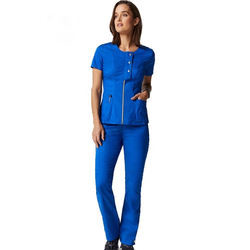 Quality OEM Service Custom Logo Solid Color Stretch Fashionable Medical Nursing Uniform for sale