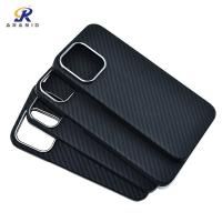 Quality Metal Ring Camera Full Protection Kevlar Aramid Fiber Phone Case For iPhone 14 for sale