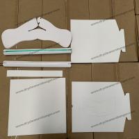 China 16 Shaped Card Trouser Guards White Coated Cardboard With Green Glue factory