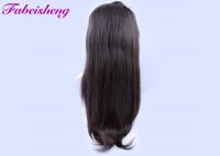 China Natural Hairline Bleached Knots Glueless Full Lace Wigs / 100% Indian Human Hair Wigs factory