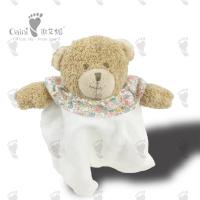 China 27 X 30cm Square Baby Comforter Toy Huggable Teddy Bear Soft Toy Comforter factory