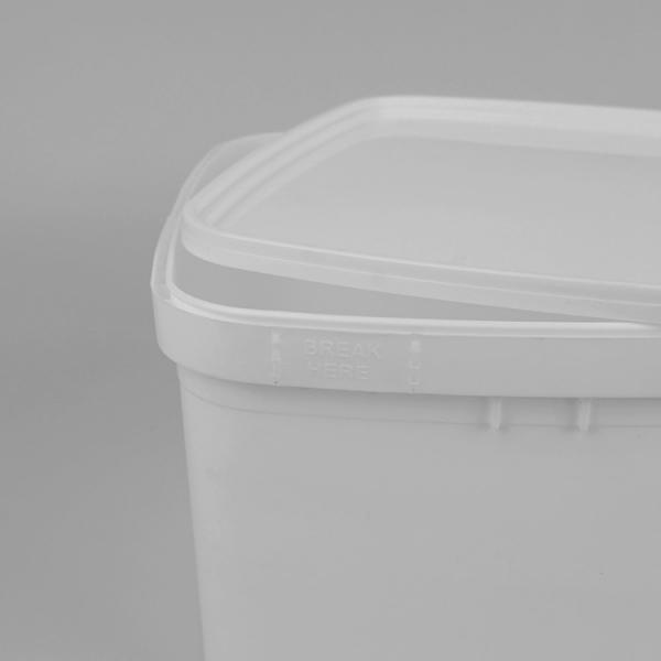 Quality 3 Liters Transparent Rectangular Plastic Bucket With ISO9001 for sale