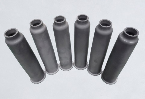 China High oxidation Industrial Ceramic Parts 1700 C Silicon Carbide burner sleeve for sale