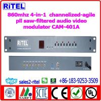 China 860mhz 4-in-1  channelized-agile pll saw-filtered audio video modulator CAM-401A factory