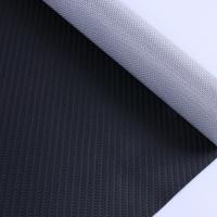 Quality 0.6mm PVC Synthetic Leather Embossed Woven Leather Pattern For Car Seat for sale