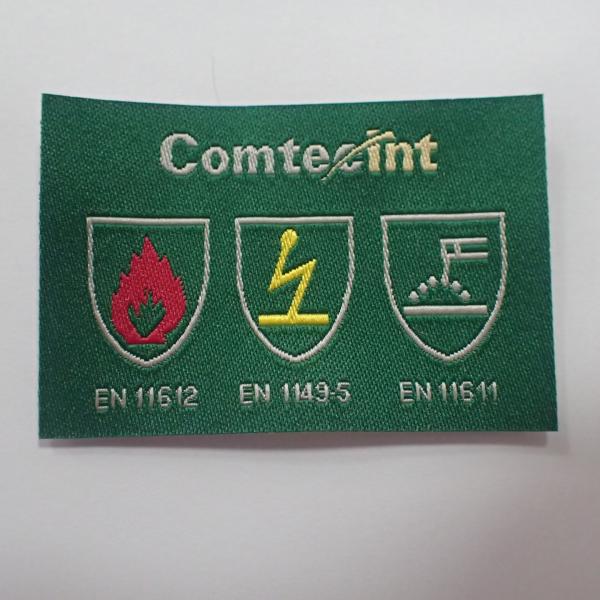 Quality Damask Logo Tag Clothing Woven Label For Bags Garment Shoes T shirts for sale