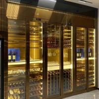 Quality Hotel Villa Wine Storage Cabinet Temperature Control Decorative Metalwork Modern for sale