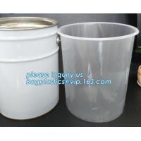 China gallon bucket liner rigid plastic pail liner, PE Round pond liner round raised rigid pond liner 500liter, pp steel pail factory