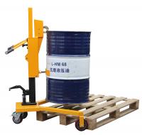 China Loading 450Kg Pedaled Hydraulic Forklift Drum Lifter, Drum Lifting Trolley factory